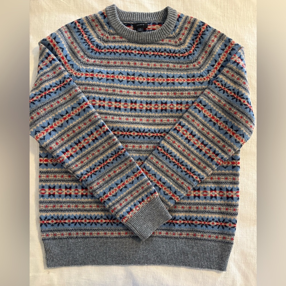 JCrew fair isle wool sweater